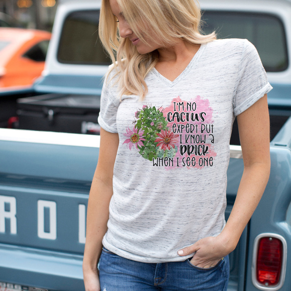 NWT Cactus Know a Prick Women's Graphic Tee Shirt - Picture 1 of 3